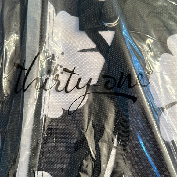 NWT Thirty-one All Day Organizing Tote In White Poppy - Picture 4 of 7